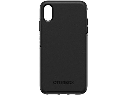 OtterBox Symmetry Series - Achterzijde behuizing voor mobiele telefoon - polycarbonaat, synthetisch rubber - zwart - voor Apple iPhone XS Max