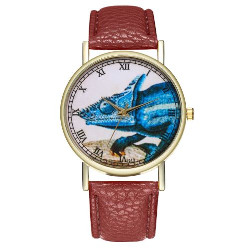 bracelet en cuir de style rétro dames montre pour hommes tendance quartz horloge T213-Acafé