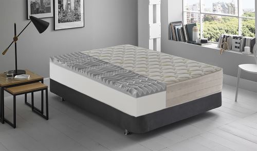 Matelas Rome 160x200 cm mémoire de forme avec 9 zones de confort épaisseur 25 cm
