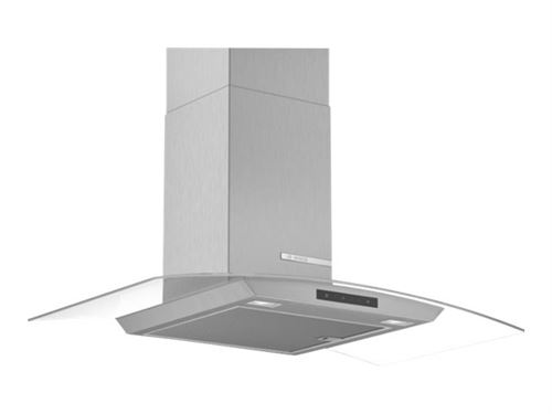Bosch Serie 4 DWA96DM50 - Hotte - hotte décorative - largeur : 90 cm - profondeur : 48.8 cm - extraction et recirculation (avec kit de recirculation supplémentaire) - inox et verre