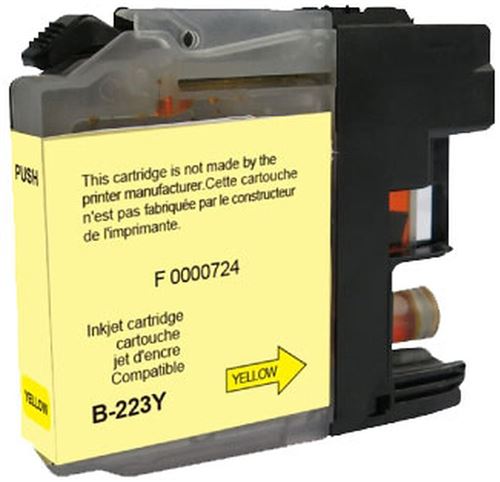 Cartouche compatible Brother LC223Y Jaune - vue 3