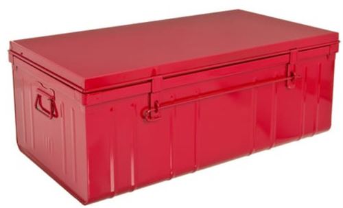 Pierre Henry - Malle en acier Habitat 100 cm Rouge