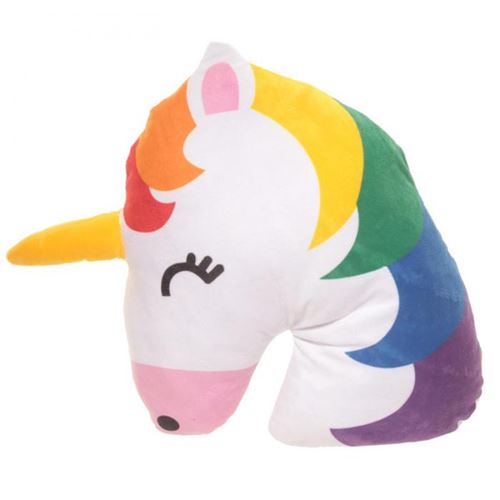 Coussin Moelleux Emotive - Licorne Arc-en-ciel