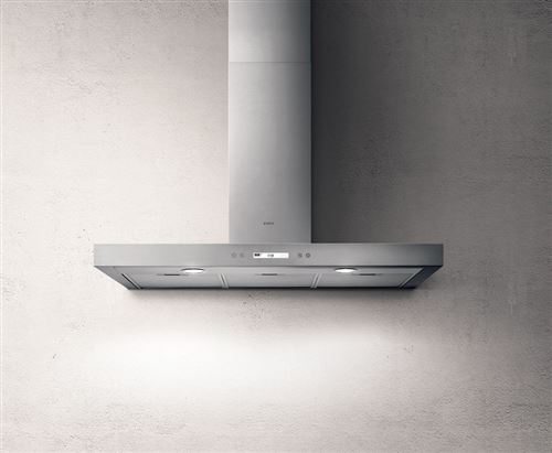 Elica Spot Plus IX/A/90 - Hotte - hotte décorative - largeur : 89.8 cm - profondeur : 45 cm - extraction et recirculation (avec kit de recirculation supplémentaire) - acier inoxydable