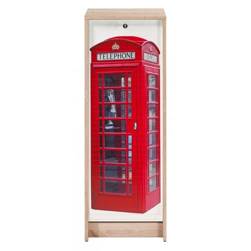 Classeur à Rideau Chêne Hauteur 104 cm - Coloris: Londres 700