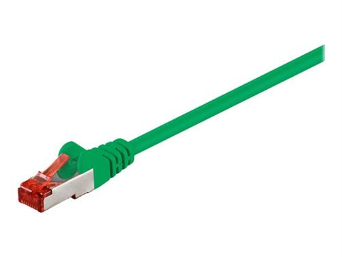 goobay - Verbindingskabel - RJ-45 (M) naar RJ-45 (M) - 10 m - SFTP, PiMF - CAT 6 - halogeenvrij, gevormd - groen