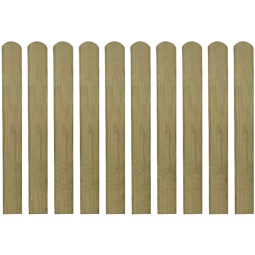 vidaXL 20 pcs Lattes imprégnées de clôture Bois FSC 80 cm