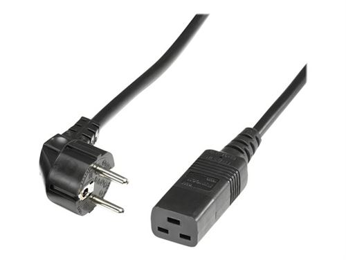Secomp Noir Roline - Câble D'alimentation - Iec 60320 C19 Pour Power Cee 7/7 (M) - Ca 250 V - 2 M - Connecteur À 90 °