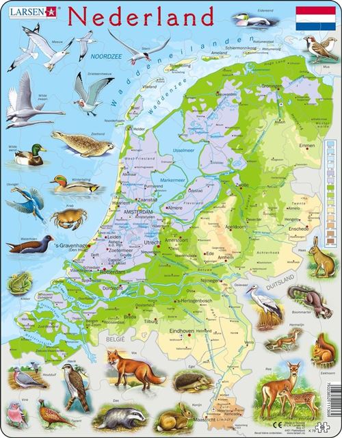 Larsen casse-tête Maxi Géographie : Nederland 68 pièces