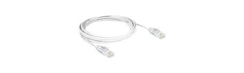 Delock - Cordon de raccordement - RJ-45 (M) pour RJ-45 (M) - 3 m - UTP - CAT 6 - sans crochet - blanc
