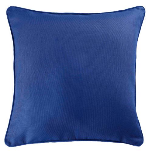 Housse de coussin +encart 40 x 40 cm coton uni panama Indigo