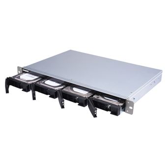 QNAP TS-431XeU - Serveur NAS - 4 Baies - rack-montable - SATA 6Gb/s - RAID  RAID 0, 1, 5, 6, 10, JBOD, disque de réserve 5 - RAM 2 Go - Gigabit