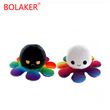Jouet en peluche pieuvre réversible noir et blanc BOLAKER®