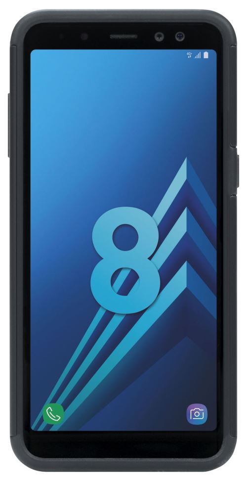 Mobilis BUMPER - Achterzijde behuizing voor mobiele telefoon - robuust - silicone, polycarbonaat - zwart - voor Samsung Galaxy A8 (2018)