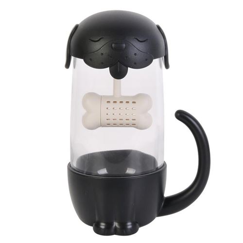 Tasse et infuseur à thé Chien - La chaise longue - Noir