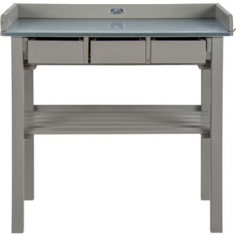 Esschert Design Table de Rempotage Grise CF29G Rangement Jardin Extérieur - 1