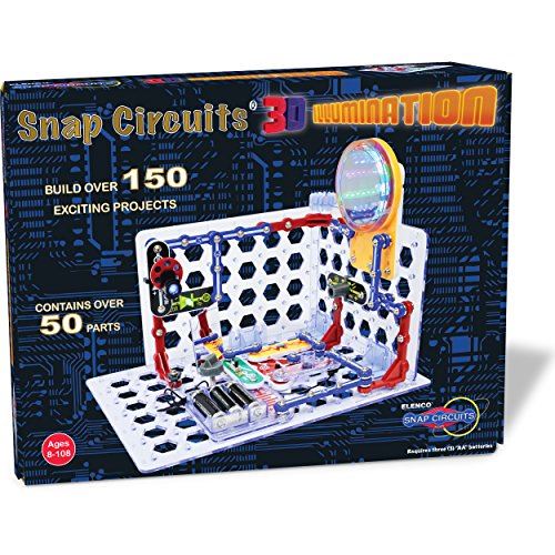 Snap Circuits 3D Illumination Electronics Exploration Kit | Over 150 STEM Projects | 4-Color Project Manual | 50+ Snap Modules | Unlimited Fun