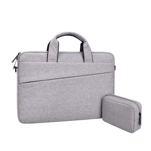 Sacoche d'ordinateur léger avec sac pour votre adaptateur secteur pour votre ordinateur portable 13.3 Pouce - Gris (345x245x25mm)