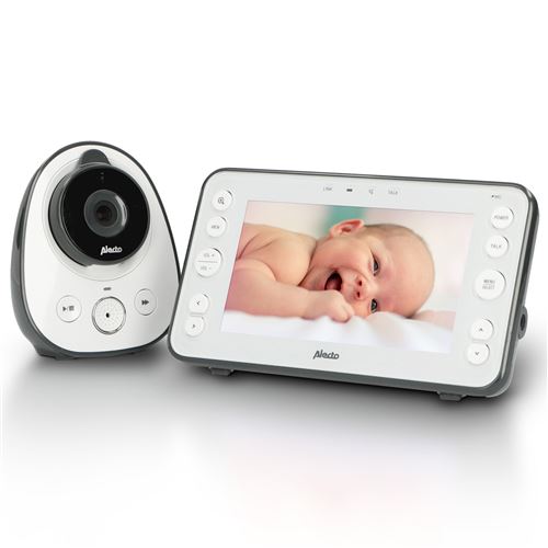 Babyphone avec caméra et écran couleur 5 Alecto DVM-150 Blanc-Anthracite