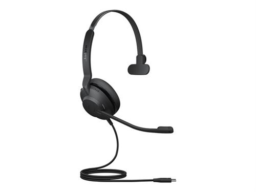 Jabra Evolve2 30 SE MS Mono - Micro-casque - sur-oreille - filaire - USB-C, USB-A - isolation acoustique - Certifié pour Microsoft Teams