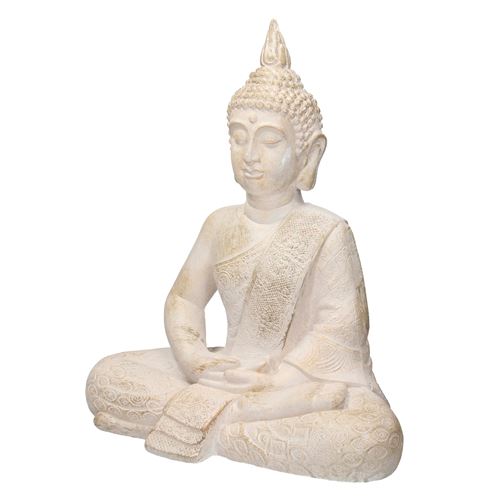 Figure décorative sculpture statue de Bouddha assis Feng Shui pour jardin 48 cm