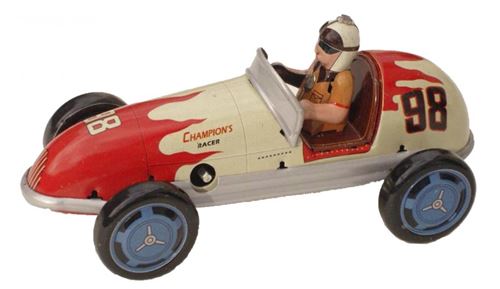 Voiture de Course Rouge 14 Cm Mecanique a Cle