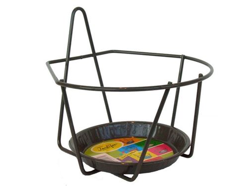 Support Pot Jardifer Rond Gris, H.20.5 X L.22 Cm