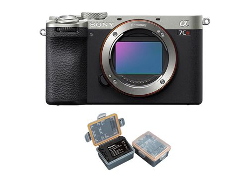 Sony a7CR Boîtier (Argent) + Batterie Kingma 2000mAh (Sony NP-FZ100)