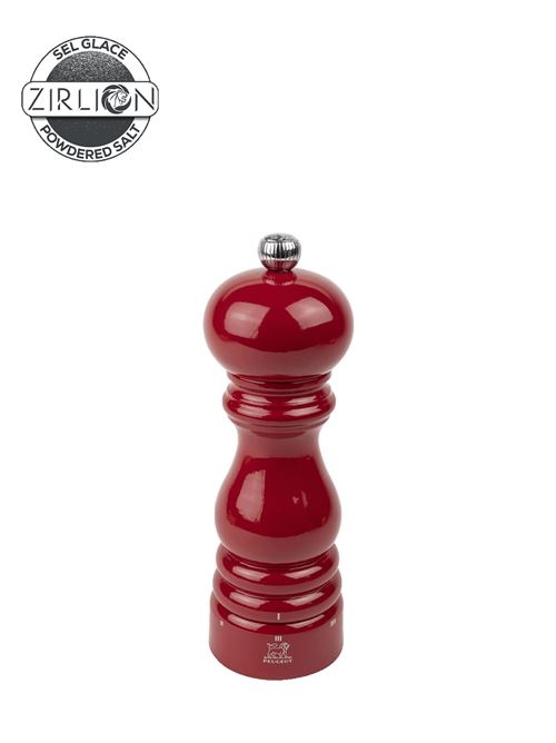 Peugeot's iconic Paris salt mill has been given a thoroughly modern makeover with an indulgent, fiery red finish. This 18cm version of the Paris u'Select salt grinder is dramatic and thrilling in both appearance and performance. Suitable for dry rock salt only. Paris u'Select