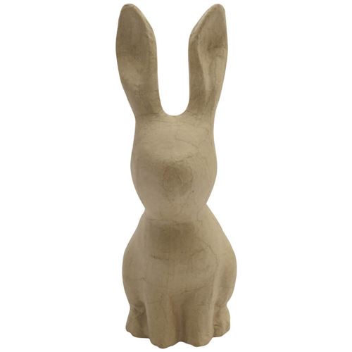 Lapin grandes oreilles en papier mâché 21,5cm