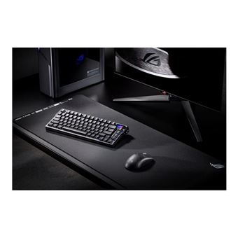 ASUS ROG Harpe Ace Extreme - Souris - optique - 5 boutons - filaire, sans fil - USB, Bluetooth 5.1, 2.4 GHz - récepteur sans fil USB ROG Omni - noir