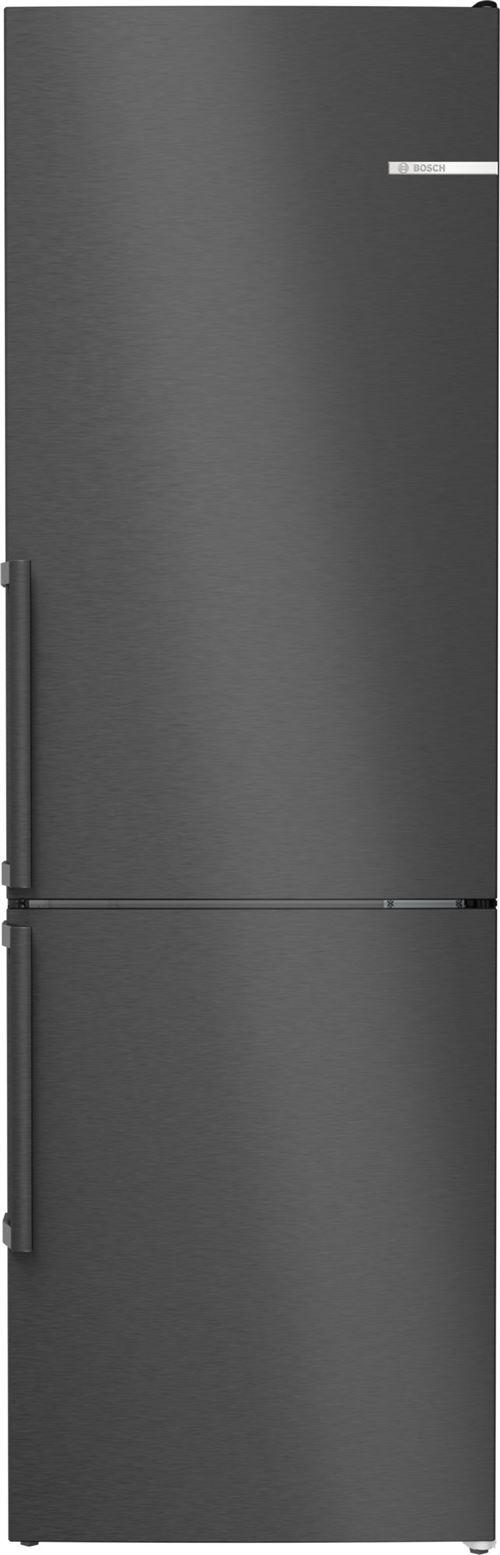 Série 4 Réfrigérateur Combiné Pose-Libre 186 X 60 Cm Acier Brossé Noir Anti-Traces Kgn36Vxct