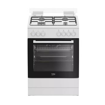 Cuisinière gaz 72l 4 feux blanc Beko FBE62011WC - 1