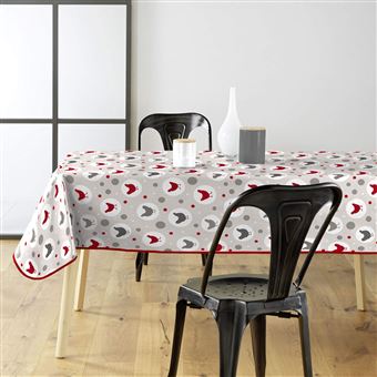 Tissu Français Motifs Coqs & Poules - Coton 100%, 160 Cm De Large - Tons Gris, Charbon, Rouge