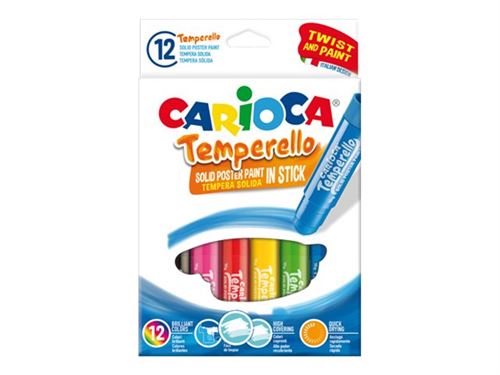 Carioca Temperello Solid Poster - Peinture - couleurs assorties (pack de 12)