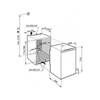 LIEBHERR Congélateur encastrable armoire IFNE3503-20 Série Pure, No Frost, 66 litres