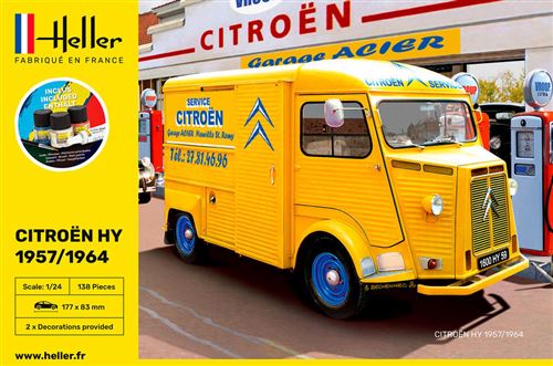 Starter Kit Citroen Type H 3 Decorations - 1:24e - Heller