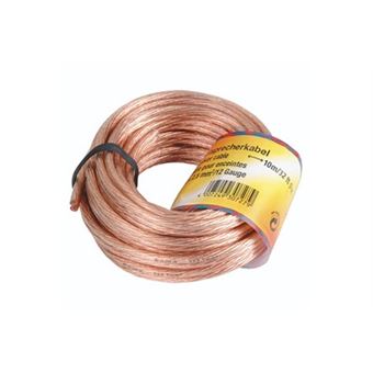 Câble Enceintes 10m 2x2.5mm² – Cuivre OFC Transparent, DCSk