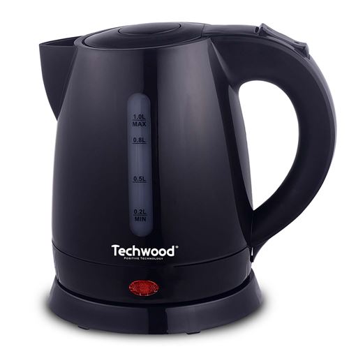 Techwood Tb-1056 - Bouilloire 1L Noir - Arrêt Automatique À Ébullition - Protection Contre La Surchauffe
