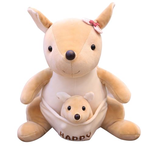 Animal en peluche kangourou 32cm - Marron