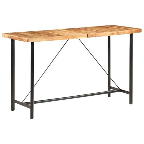 Vidaxl table de bar 180x70x107 cm bois d'acacia massif 286596