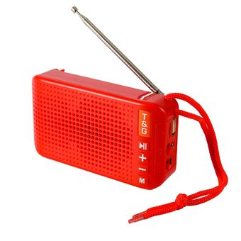 Enceinte Bluetooth T&G 162 Portable Rouge - 1