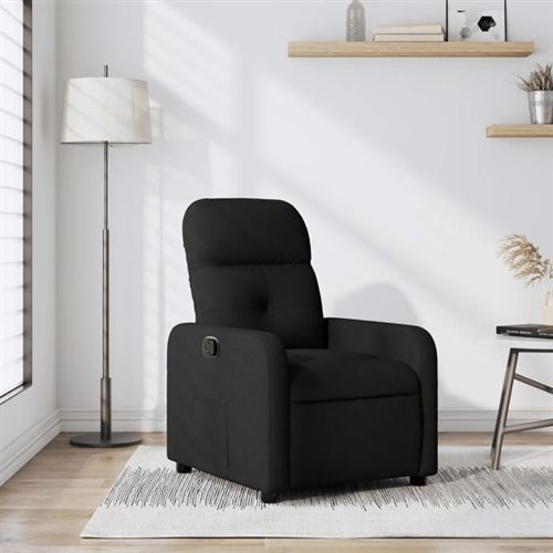 Vidaxl Noir Fauteuil Inclinable - Tissu - Image 3
