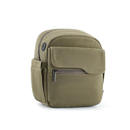 Sac à appareil photo Cwatcun, en toile, léger, modèle D93, taille petite, couleur vert sombre, dimensions 25×13,5×19,5 cm