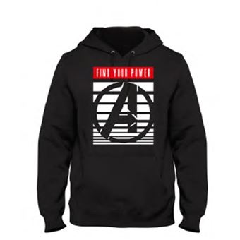 Marvel - Sweat à capuche noir avec logo Avengers pour hommes - M - 1