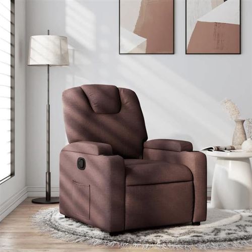 Non Communiqué Marron Vidaxl Fauteuil Réglable Tissu Foncé