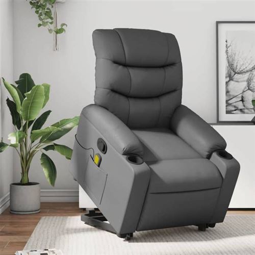 Non Communiqué Gris Vidaxl Fauteuil De Massage, Relaxation Similicuir