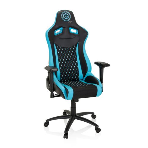 Chaise de Gaming / Chaise de bureau GAMEBREAKER SX 04 Tissu / Similicuir noir / turquoise