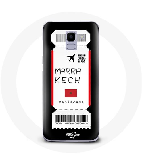 Coque pour Samsung Galaxy A6 2018 Billet d'avion Marrakech Maroc Maniacase