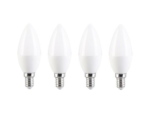 Luminea : 4 ampoules bougies E14 - 3 W - 240 lm - Blanc lumière du jour